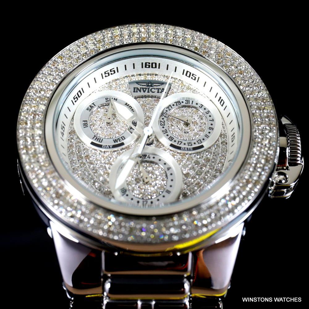 Unisex Invicta Subaqua Sea Dragon 1.6CTW Diamond Pave 42mm Steel Watch New