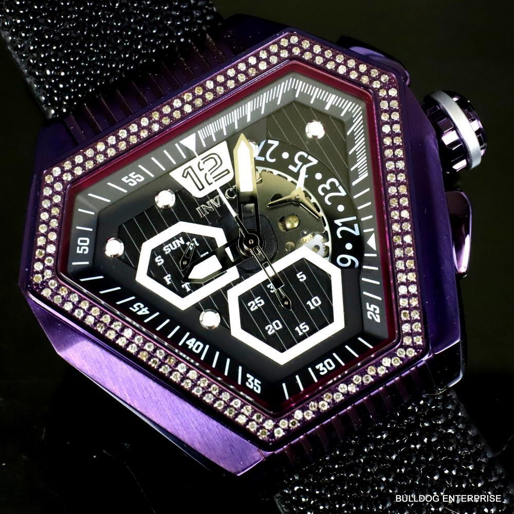 Invicta Speedway .76 CTW Diamond Triangular Stingray Chrono Swiss Mvt Watch New