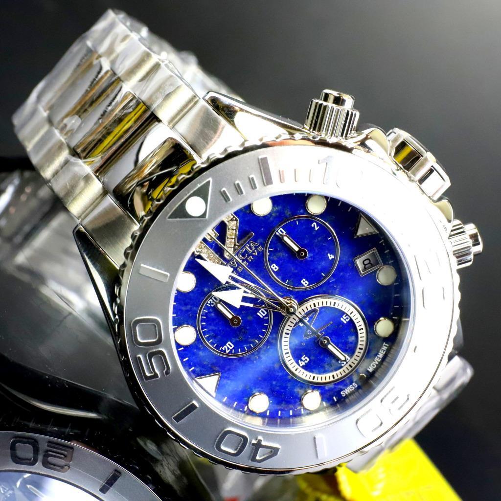 Invicta Masterpiece Reserve Grand Diver Blue Lapis Lazuli Steel Swiss ETA Watch