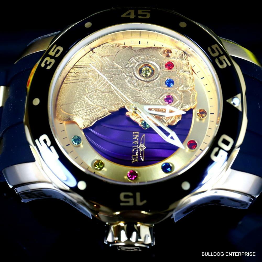 Invicta Marvel Thanos Infinity Stones Gem Pro Diver Scuba Limited Watch 48mm New