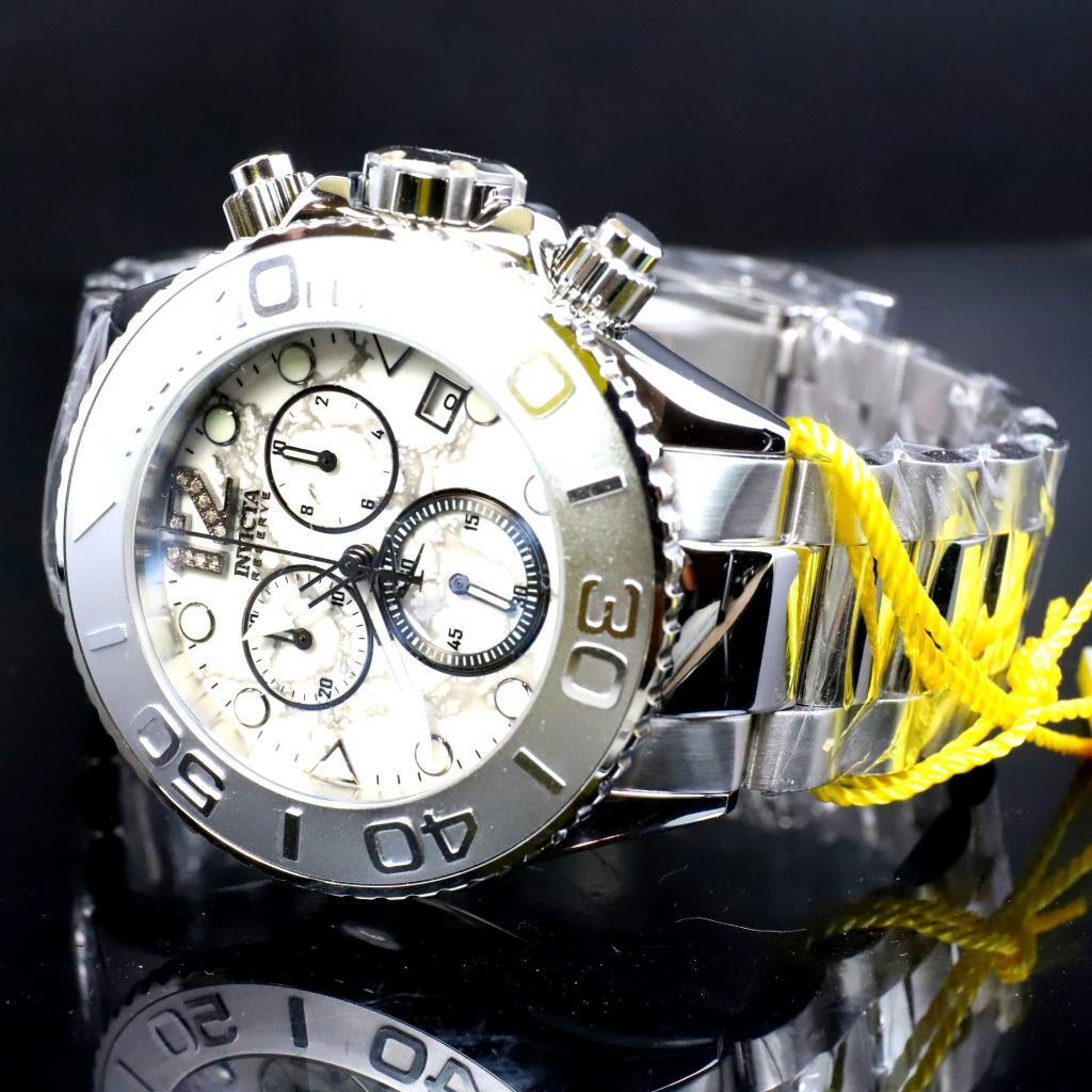Invicta Masterpiece Reserve Grand Diver Howlite Steel Swiss ETA Diamond Watch