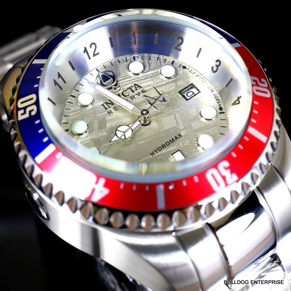 Invicta Reserve Hydromax Meteorite Automatic Steel Pepsi Cola 52mm Watch New