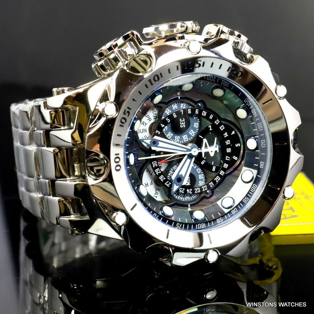 Invicta Reserve Venom Fusian Hybrid Swiss Master Calendar Steel Black Watch New