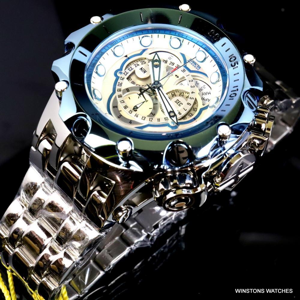 Invicta Reserve Venom Fusian Hybrid Swiss Master Calendar Steel White Watch New