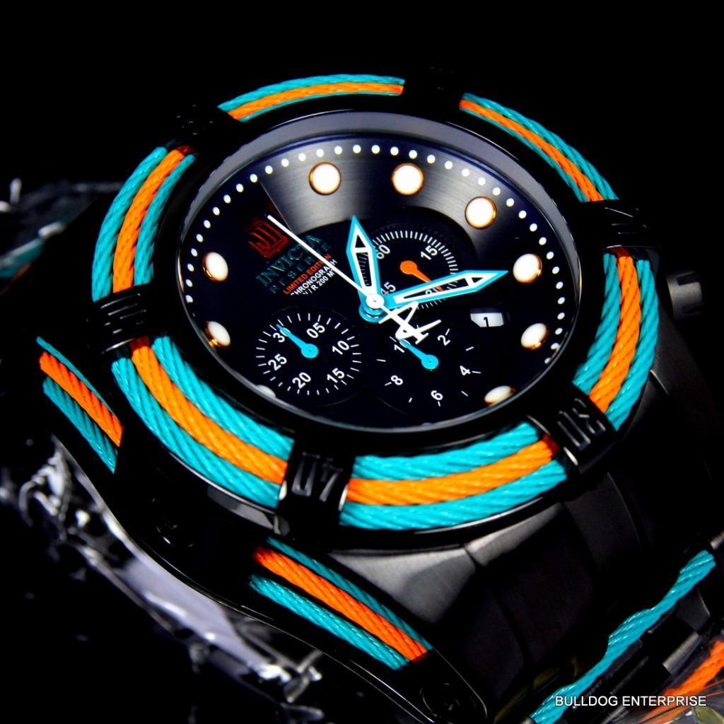 Invicta Reserve Jason Taylor JT Bolt Zeus Tri Cable Swiss Black Miami Watch New