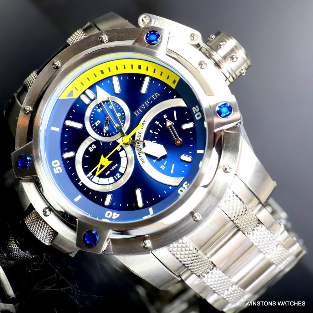 Invicta Coalition Forces Multi Function Stainless Steel Blue 52mm GMT Watch New