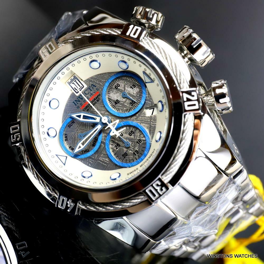 Invicta Reserve JT Bolt Zeus Meteorite Swiss Mvt Polished Steel 52mm Watch New
