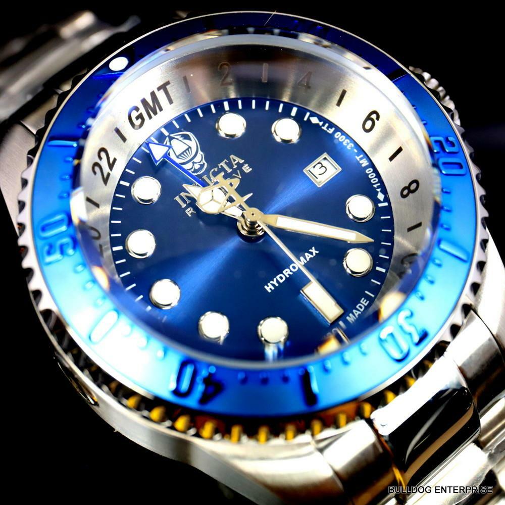 Invicta Reserve Hydromax Swiss Made Gold Tone Stainless Steel Watch 52mm New