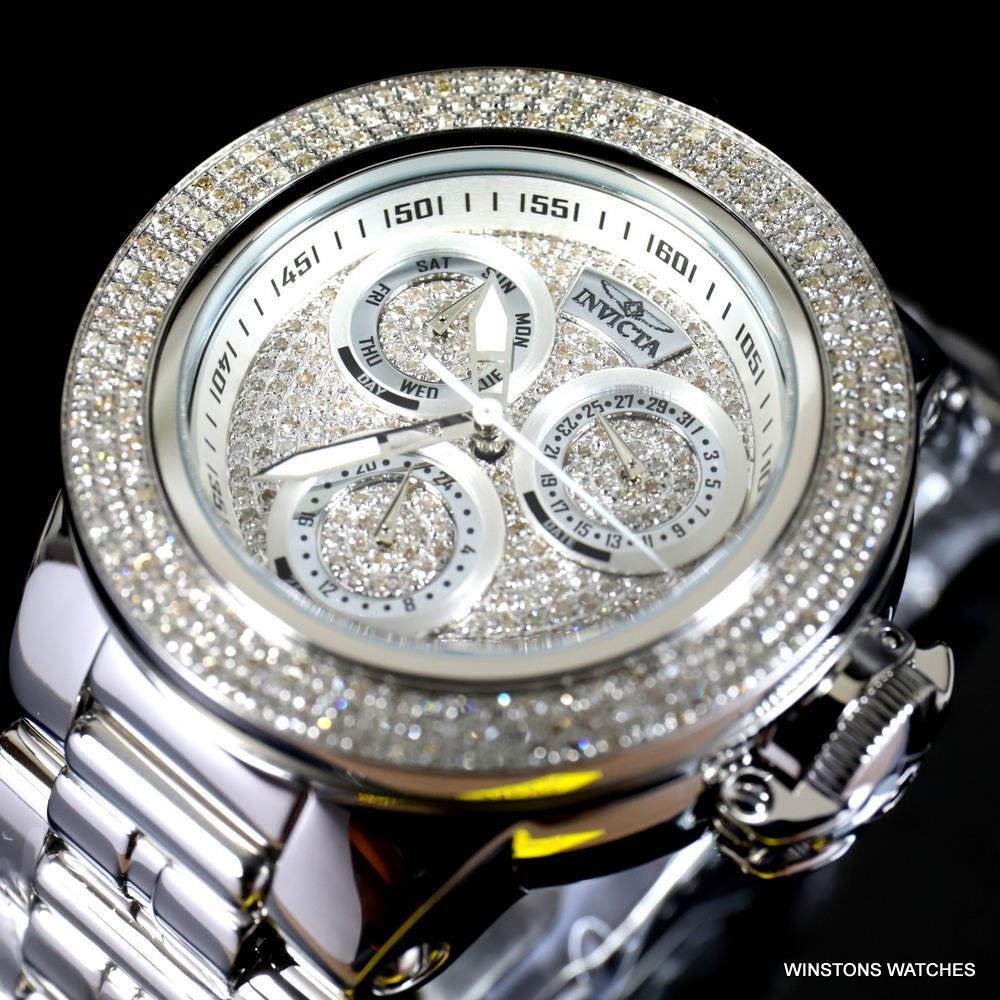 Unisex Invicta Subaqua Sea Dragon 1.6CTW Diamond Pave 42mm Steel Watch New