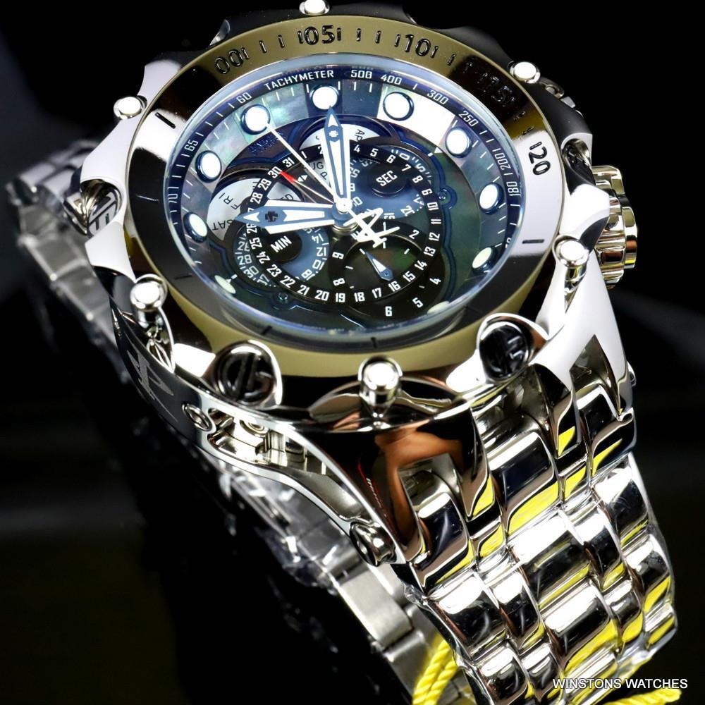 Invicta Reserve Venom Fusian Hybrid Swiss Master Calendar Steel Black Watch New