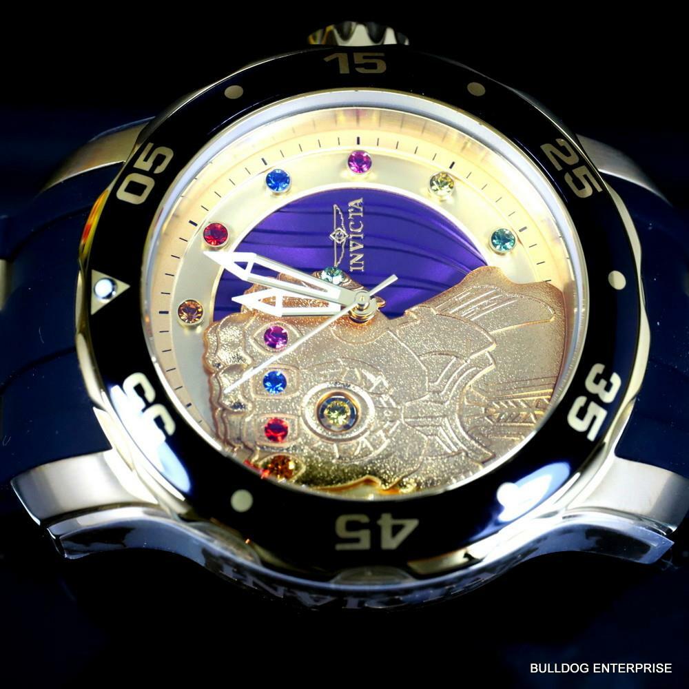 Invicta Marvel Thanos Infinity Stones Gem Pro Diver Scuba Limited Watch 48mm New