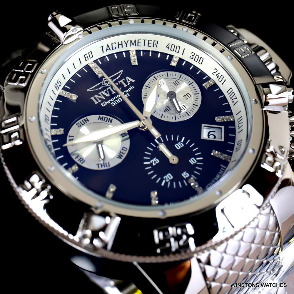 Invicta Subaqua Noma III Diamond High Polished Steel 50mm Swiss Mvt Watch New