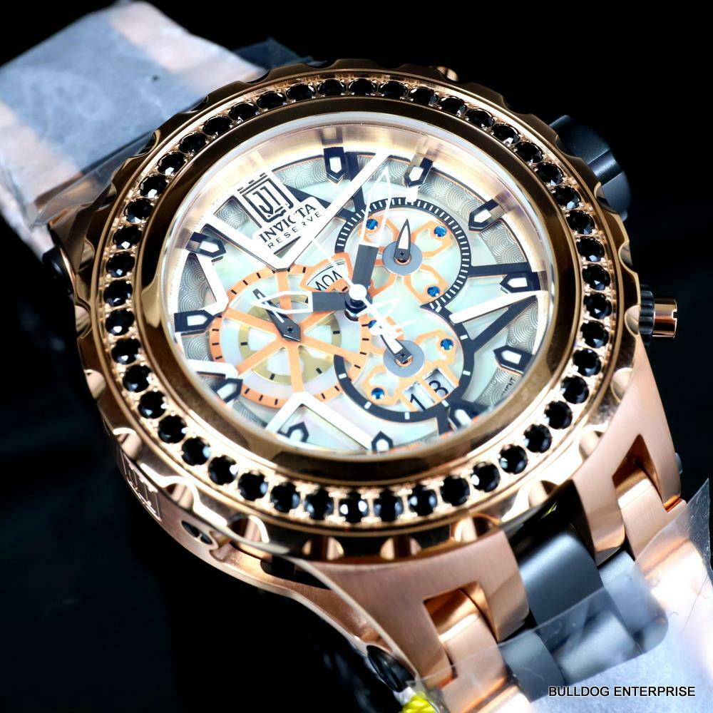 Invicta  Reserve JT Subaqua Specialty 5CTW Black Spinel Rose Gold 52mm Watch New