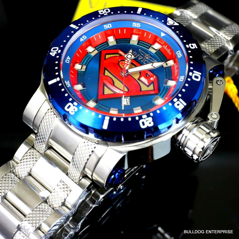 Invicta DC Comics Superman Coalition Forces 52mm Stainless Steel LE Watch New