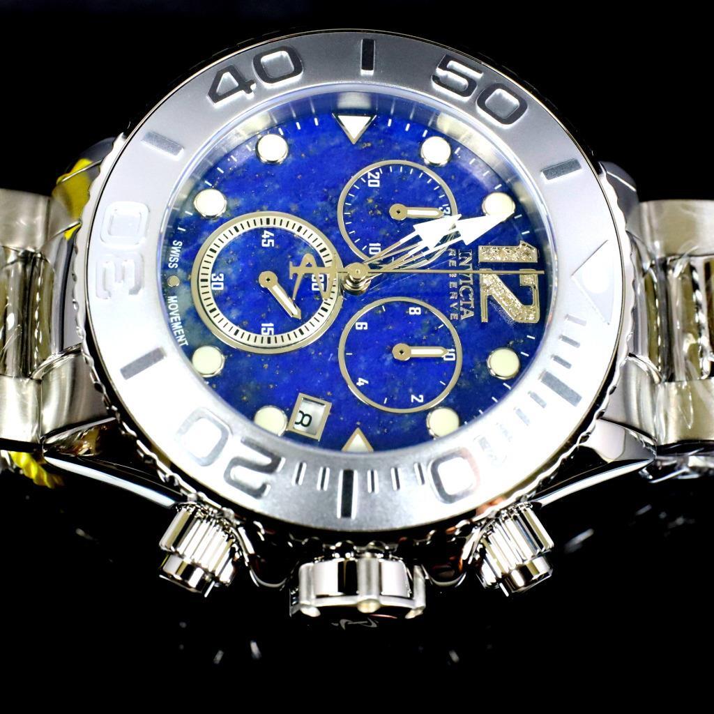 Invicta Masterpiece Reserve Grand Diver Blue Lapis Lazuli Steel Swiss ETA Watch