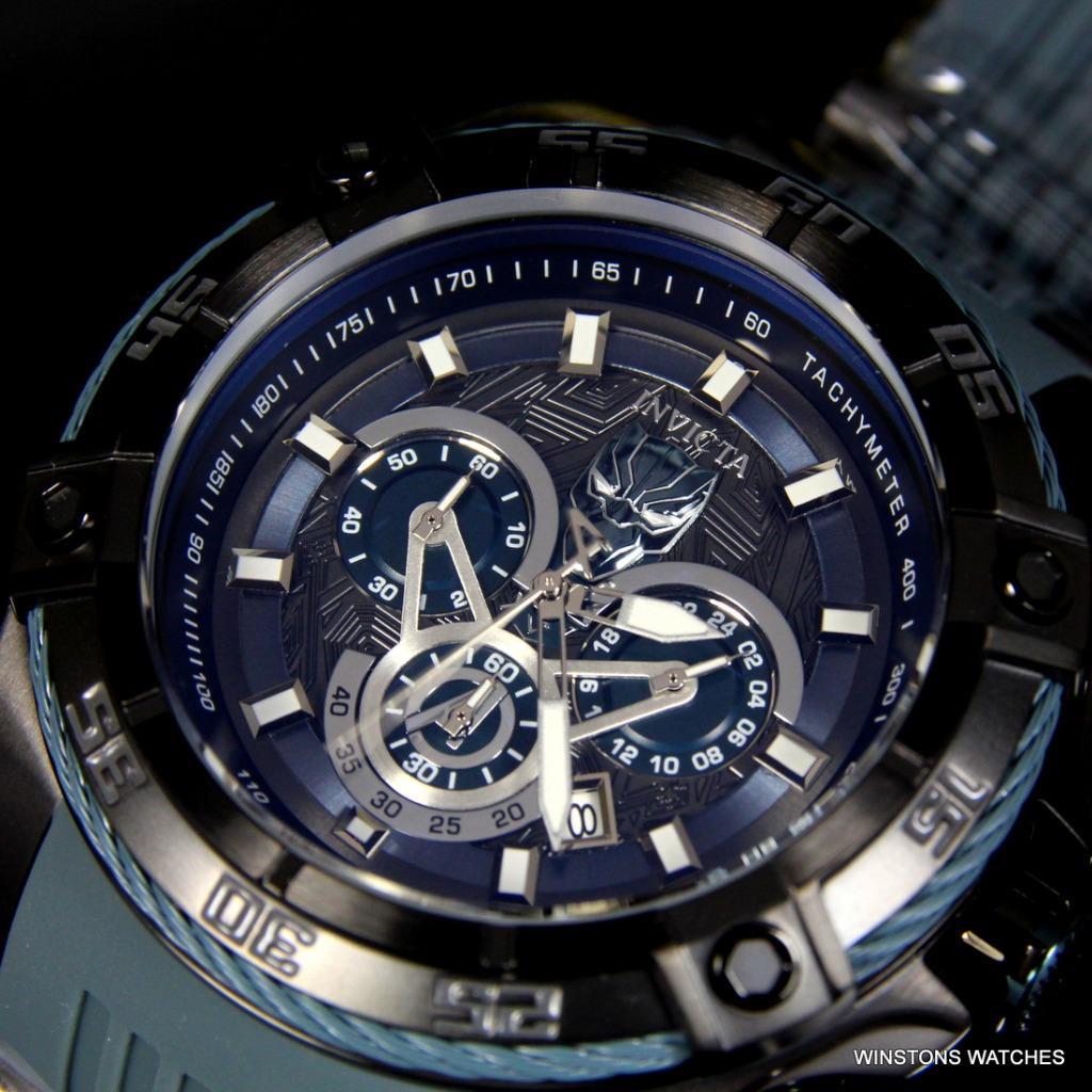 Invicta Marvel Black Panther Bolt Viper 52mm Chronograph Limited Edtn Watch New