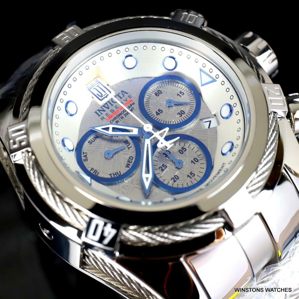 Invicta Reserve JT Bolt Zeus Meteorite Swiss Mvt Polished Steel 52mm Watch New