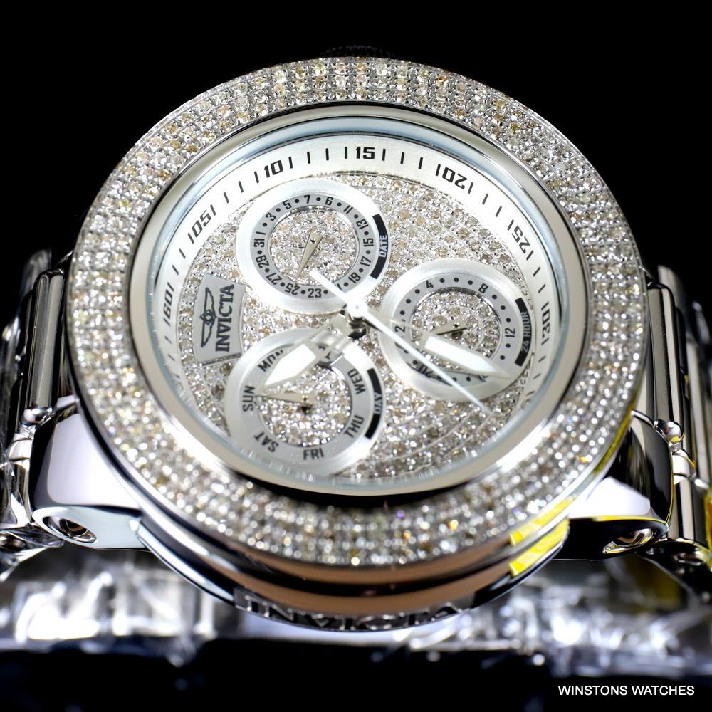 Unisex Invicta Subaqua Sea Dragon 1.6CTW Diamond Pave 42mm Steel Watch New