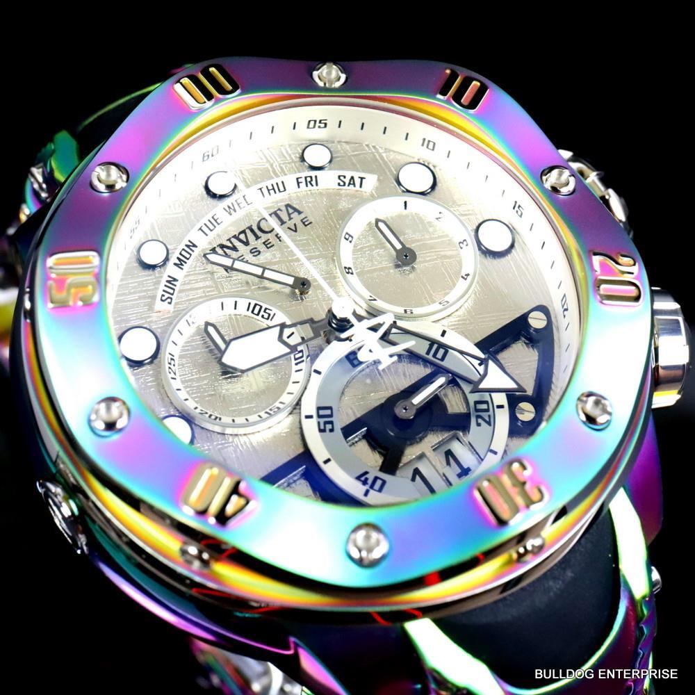 Invicta Reserve Kraken Meteorite Swiss Ronda 5040.N Iridescent Steel Watch New