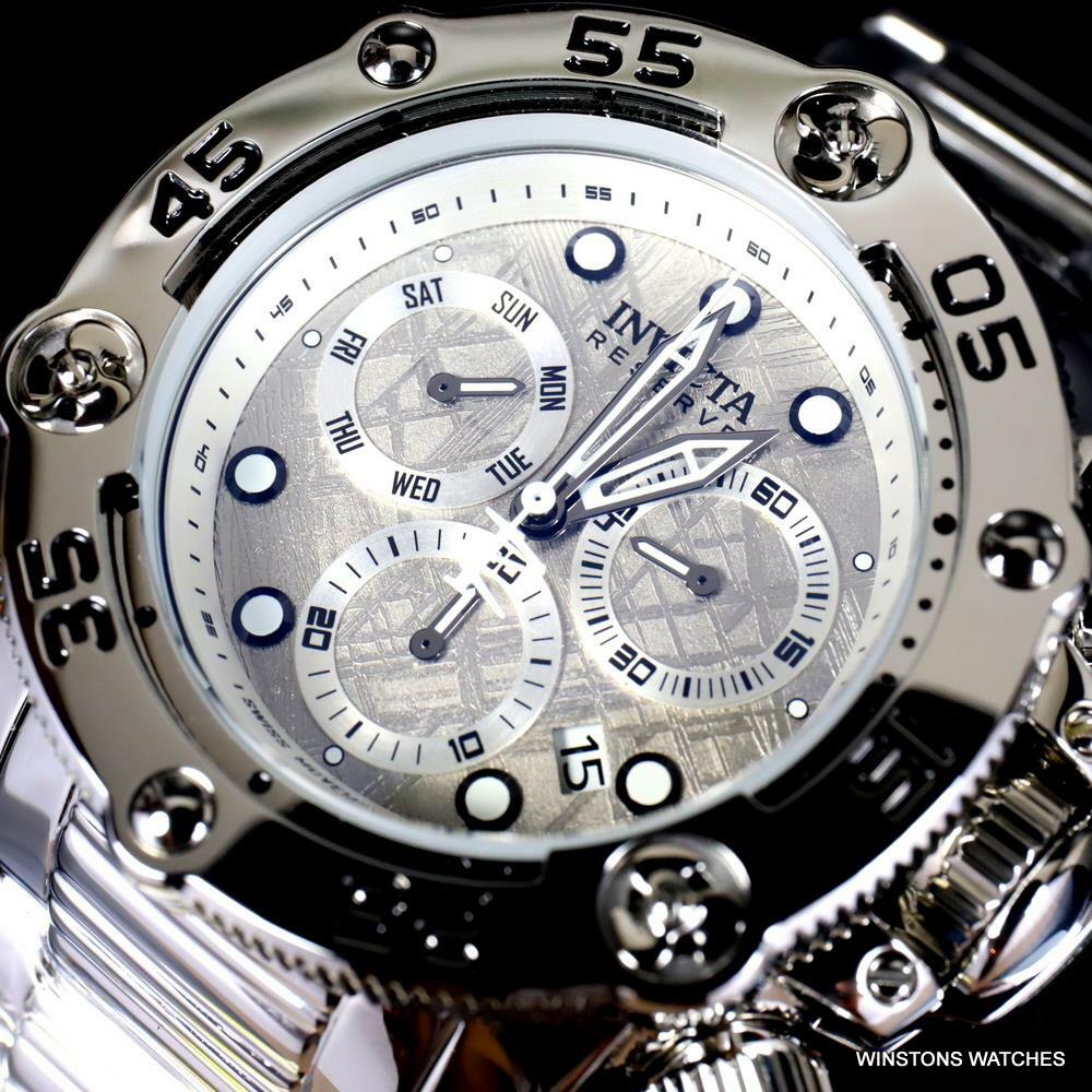 Invicta Reserve Sea Hunter Propeller Meteorite High Polish Swiss 52mm Watch New
