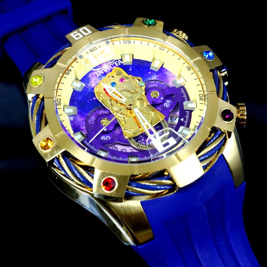 Invicta Marvel Thanos Infinity Gauntlet Chronograph 52mm Crystal Watch New