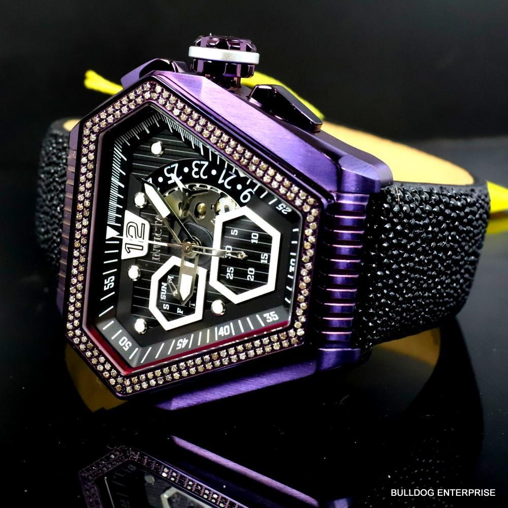 Invicta Speedway .76 CTW Diamond Triangular Stingray Chrono Swiss Mvt Watch New