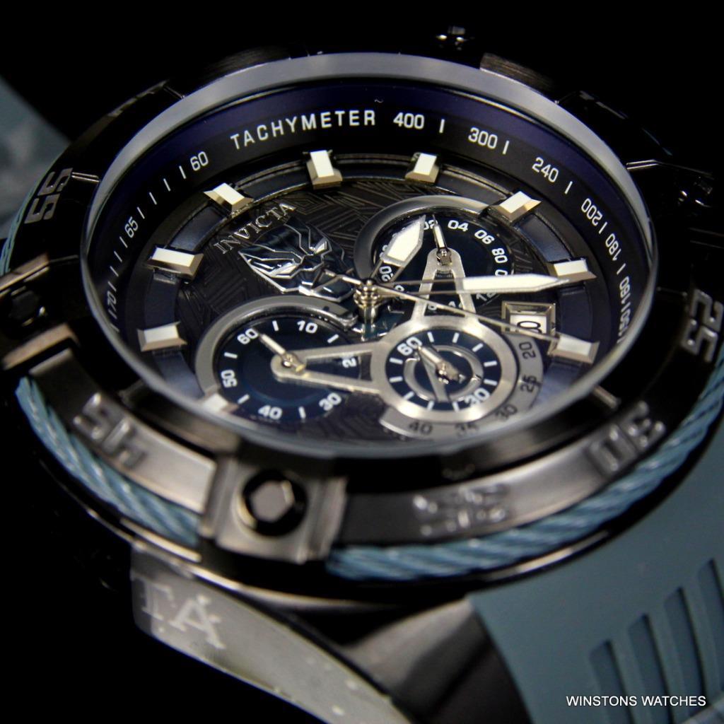 Invicta Marvel Black Panther Bolt Viper 52mm Chronograph Limited Edtn Watch New