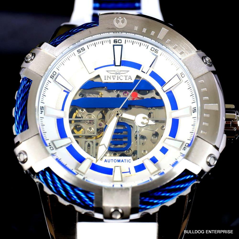 Invicta Star Wars R2D2 Bolt Automatic 50mm Limited Edition White Watch New