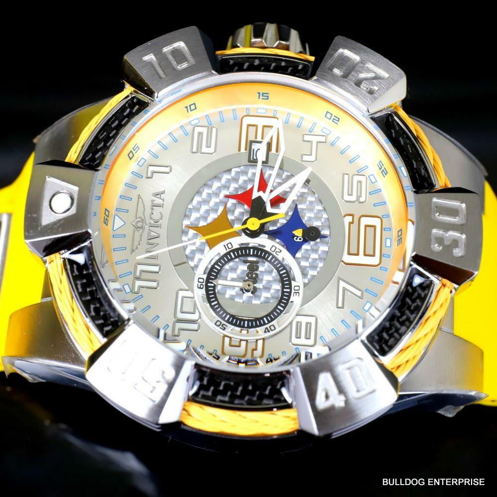 Invicta NFL Pittsburgh Steelers Bolt Next Gen Chronograph Red Watch 52mm New
