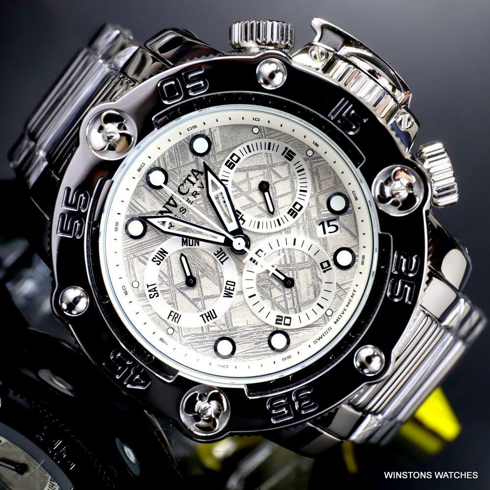 Invicta Reserve Sea Hunter Propeller Meteorite High Polish Swiss 52mm Watch New