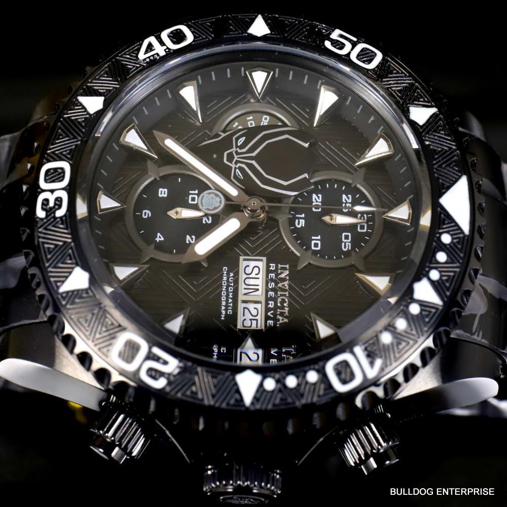 Invicta Reserve Marvel Black Panther Grand Diver Swiss SW500 Automatic Watch New