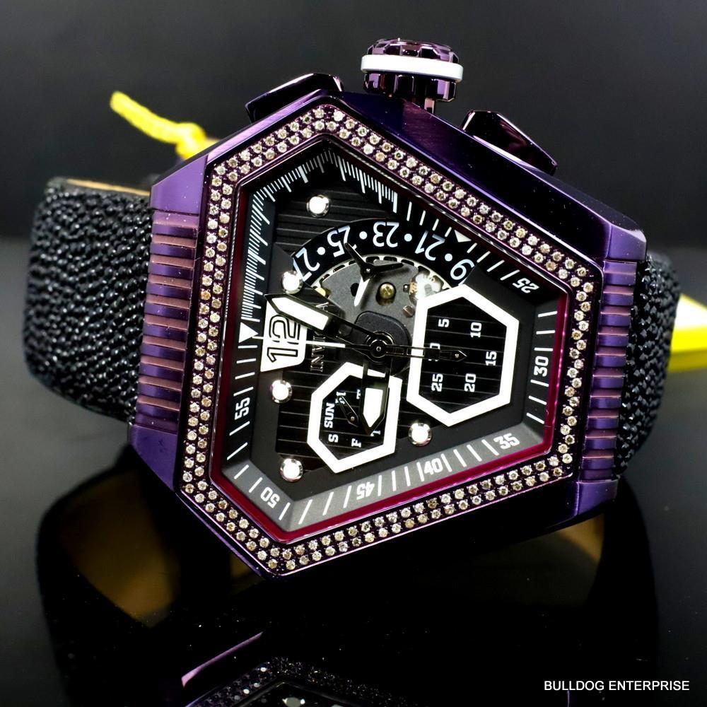 Invicta Speedway .76 CTW Diamond Triangular Stingray Chrono Swiss Mvt Watch New
