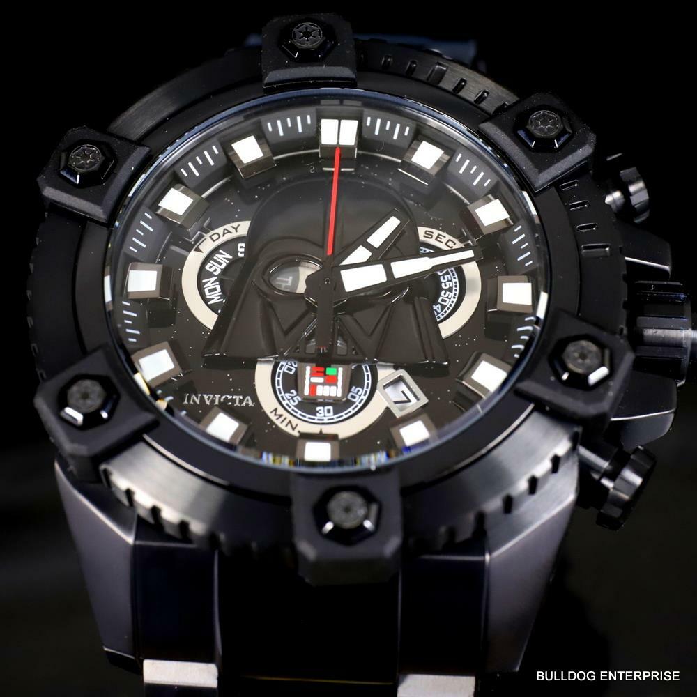 Invicta Star Wars Darth Vader Grand Octane Black Steel Swiss Mvt 63mm Watch New