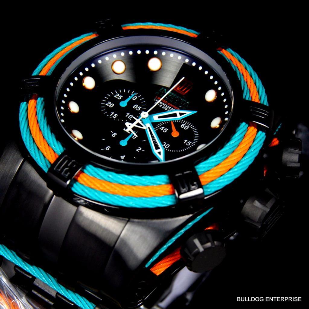 Invicta Reserve Jason Taylor JT Bolt Zeus Tri Cable Swiss Black Miami Watch New