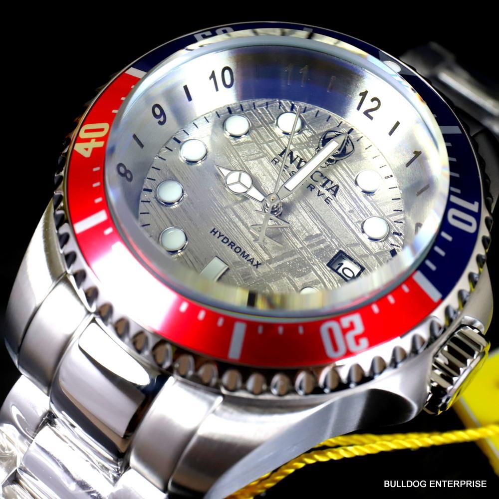Invicta Reserve Hydromax Meteorite Automatic Steel Pepsi Cola 52mm Watch New