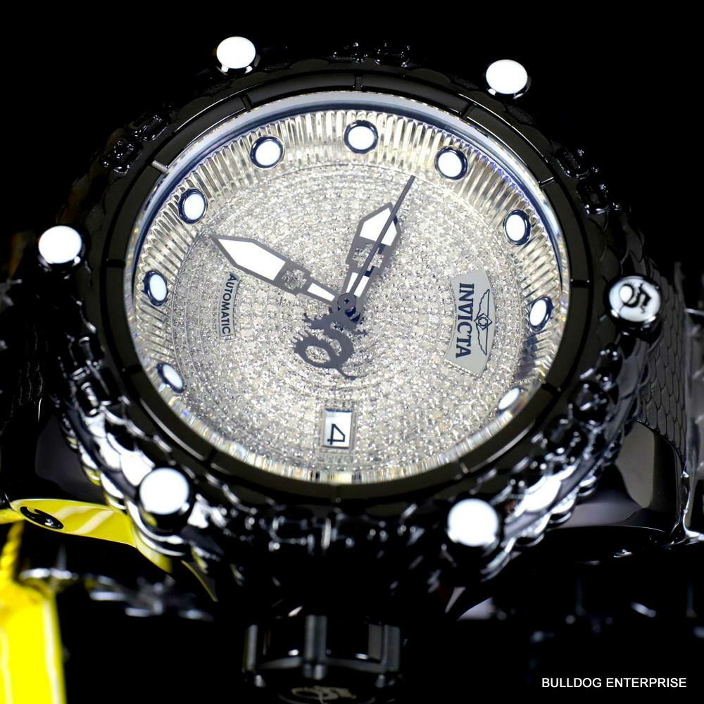 Invicta Subaqua Noma VI 1.81 CTW Diamond Automatic Black Steal Watch 52mm New