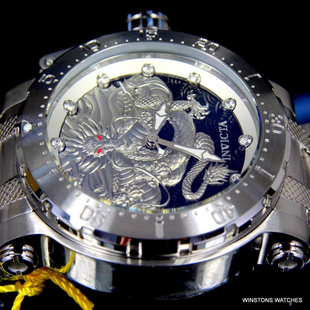 Invicta Coalition Forces Dragon Silver Tone Steel 52mm Automatic Watch New
