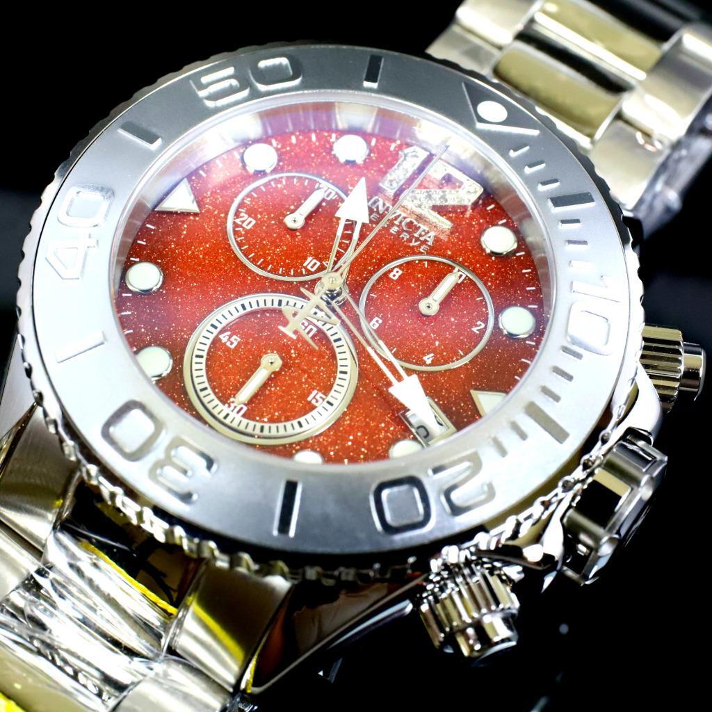 Invicta Masterpiece Reserve Grand Diver Brown Sand Stone Diamond Swiss ETA Watch