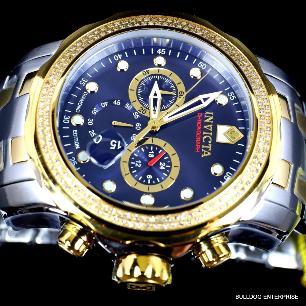 Invicta Pro Diver Scuba .66 CTW Diamond Edition 2 Tone Steel Bracelet Watch New