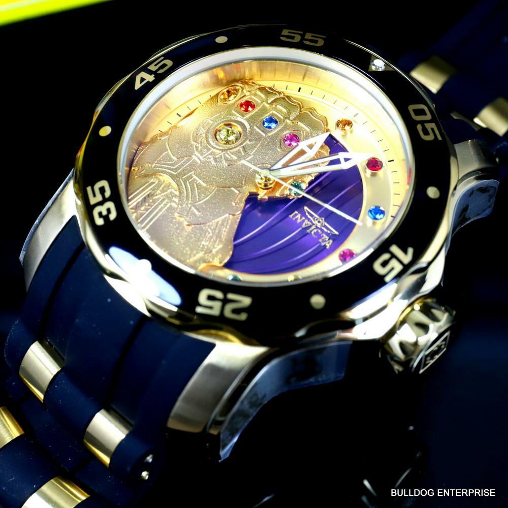 Invicta Marvel Thanos Infinity Stones Gem Pro Diver Scuba Limited Watch 48mm New