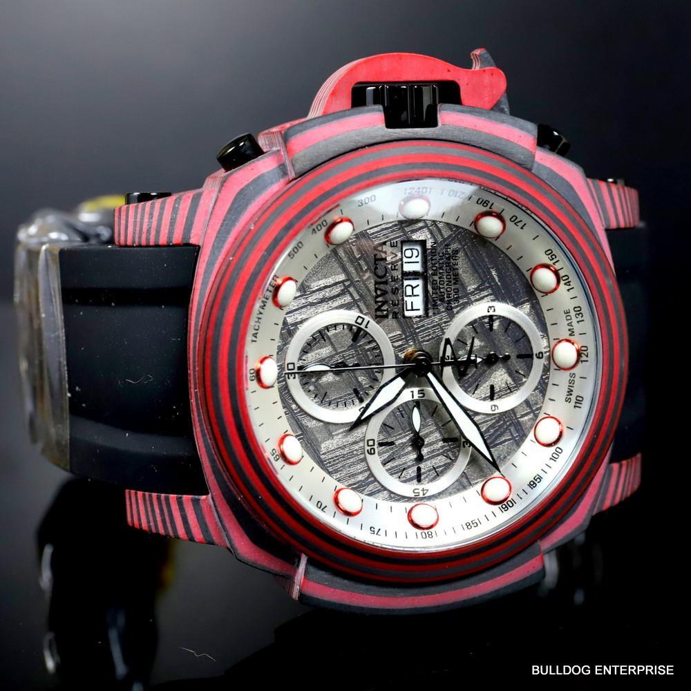 Invicta Reserve Carbon Meteorite Swiss Made Sellita SW500 Auto Watch #002 New