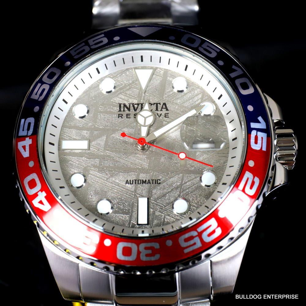 Invicta Reserve Pro Diver Meteorite Automatic Pepsi Cola 46mm Steel Watch New