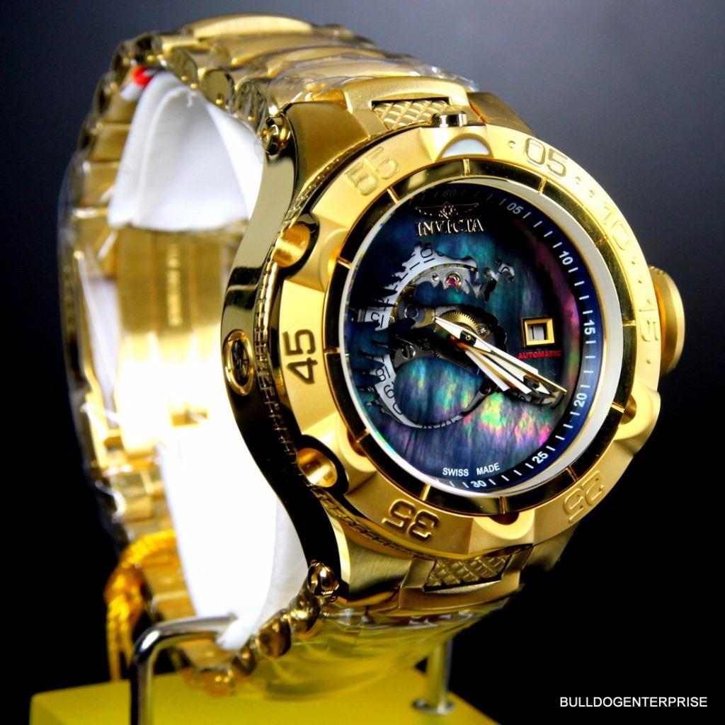 Invicta Subaqua Noma V Swiss Made Gold Plated Dragon Automatic SW200 Watch New