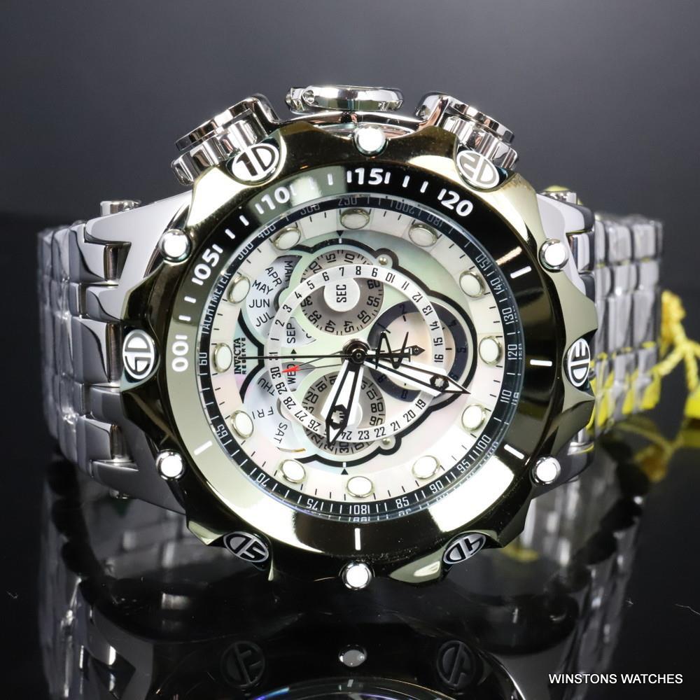 Invicta Reserve Venom Fusian Hybrid Swiss Master Calendar Steel Green Watch New