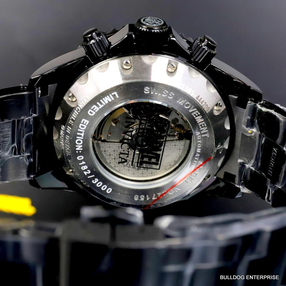 Invicta Reserve Marvel Black Panther Grand Diver Swiss SW500 Automatic Watch New
