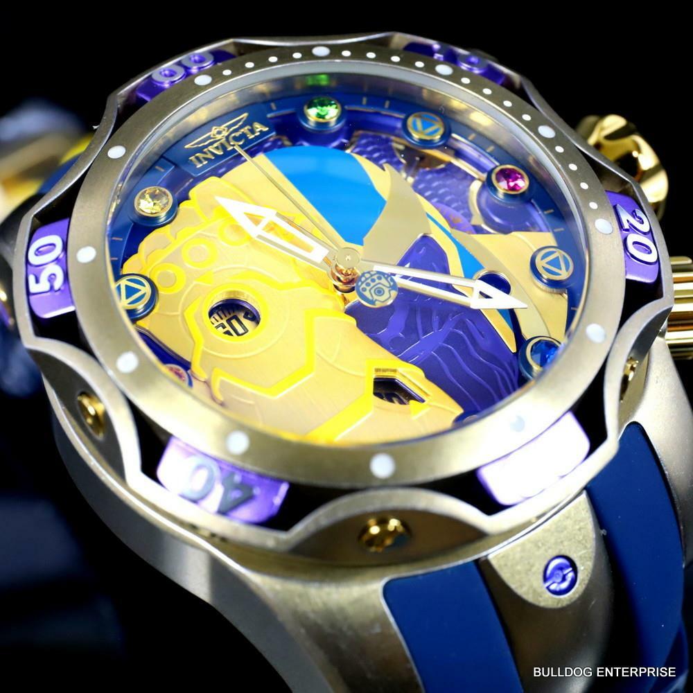 Invicta Marvel Thanos Venom Gen III Infiniti Gauntlet Chronograph 52mm Watch New