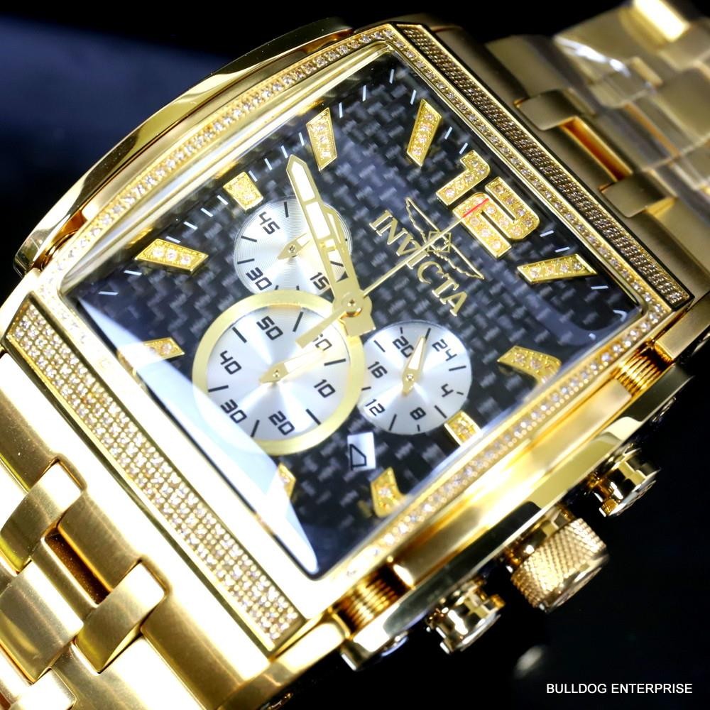 Invicta Speedway The Beast 1.47 CTW Diamond Gold Plated Steel 47mm Watch New