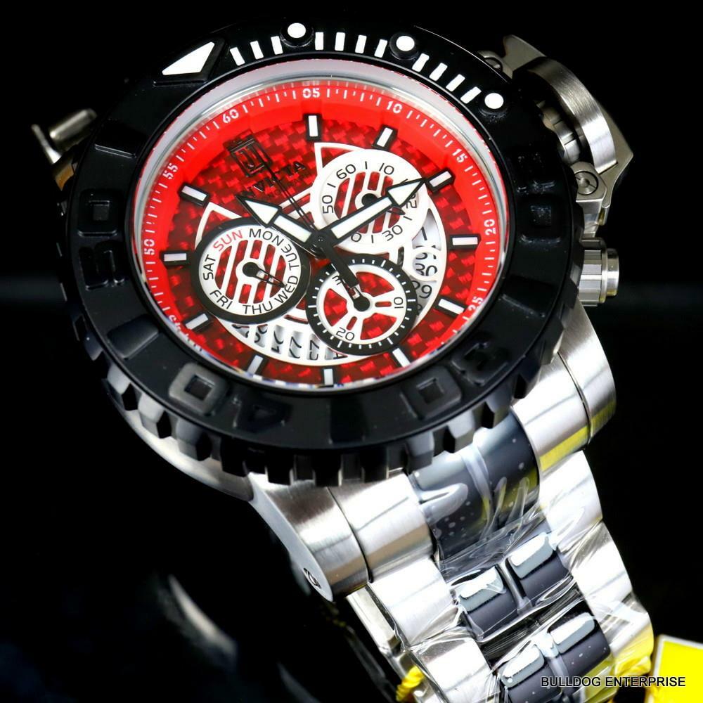 Invicta JT Sea Hunter Gen II Steel Red Glass Fiber Swiss Mvt 58mm Watch New