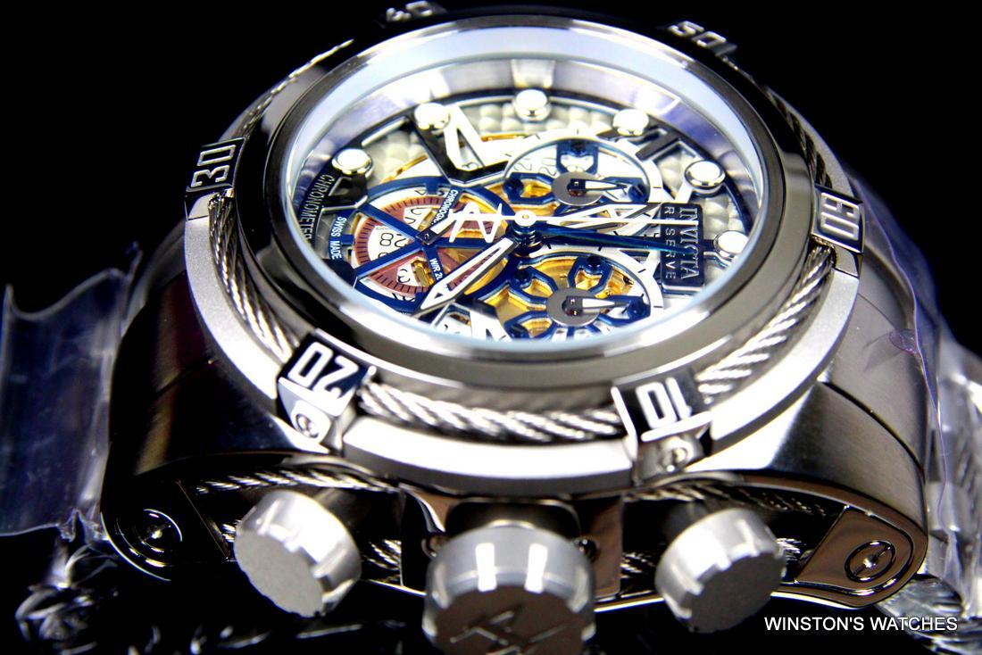 Men Invicta Reserve Bolt Zeus COSC 52mm Swiss Made Chronograph Watch New