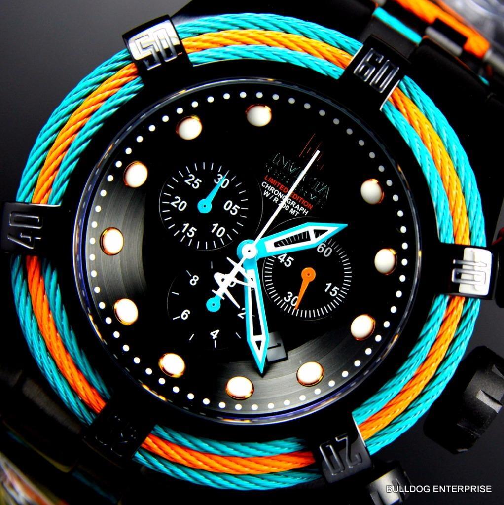 Invicta Reserve Jason Taylor JT Bolt Zeus Tri Cable Swiss Black Miami Watch New